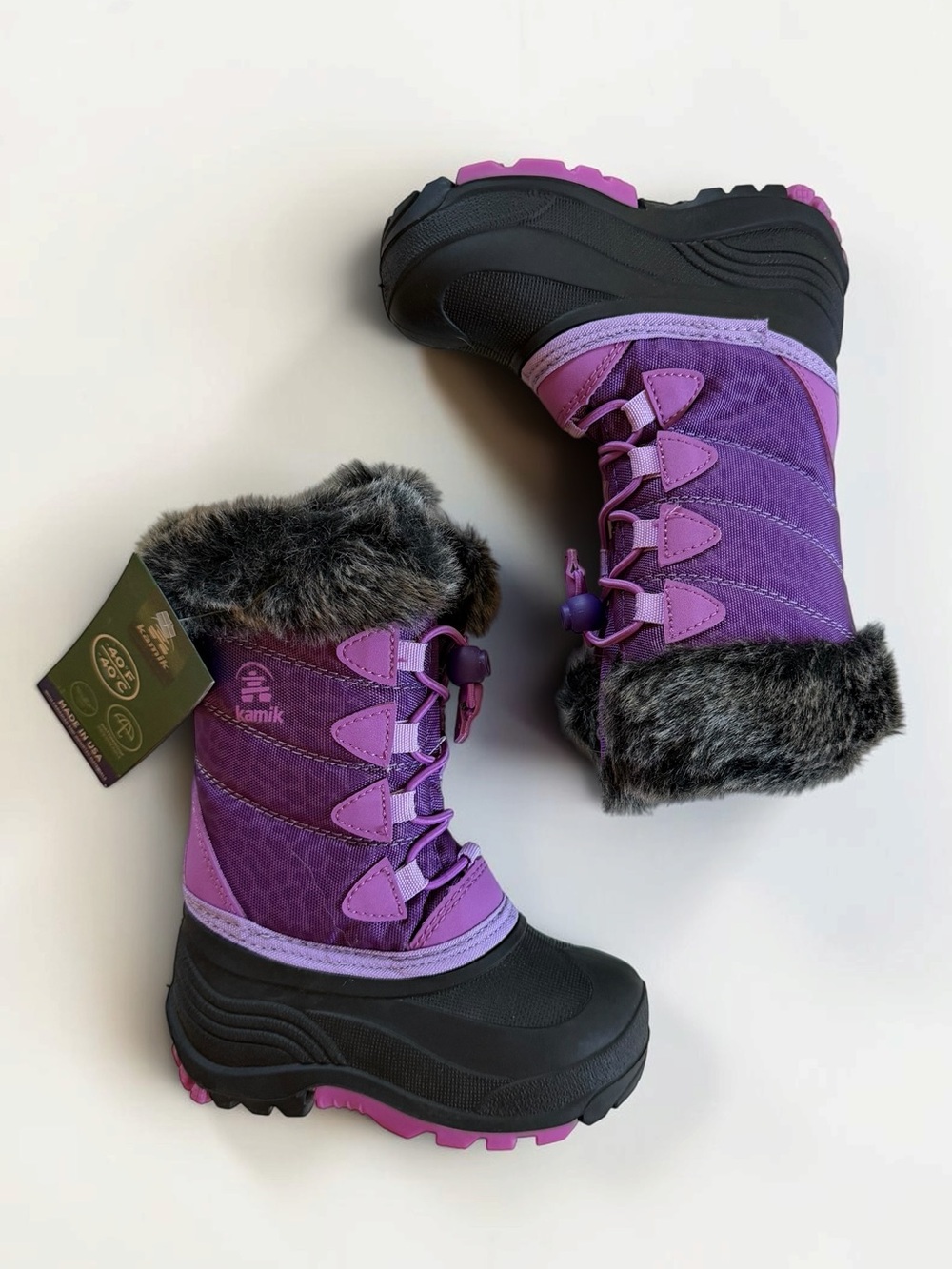 KAMIK NWT Faux Fur Trimmed Waterproof -40F Insulated Winter Boots